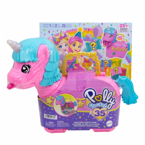Mattel® Polly Pocket™ Unicorn Partyland™ Playset Perspective: front
