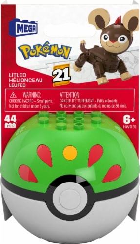 MEGA™ Pokemon™ Litleo With Friend Ball Building Set Perspective: front
