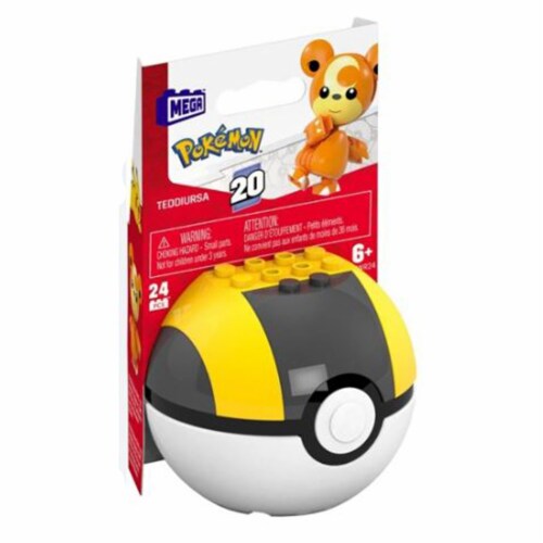 MEGA Pokemon Teddiursa With Ultra Ball Building Set Perspective: front