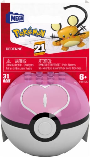 MEGA™ Pokemon™ Dedenne With Love Ball Building Set Perspective: front