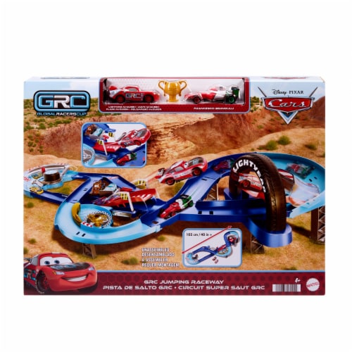 Mattel® Disney and Pixar Cars Global Racers Cup GRC Jumping Raceway Playset Perspective: front