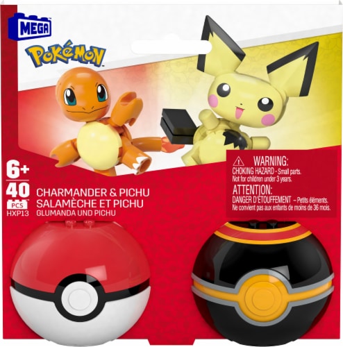 MEGA™ Pokémon Charmander & Pichu Poké Balls Perspective: front