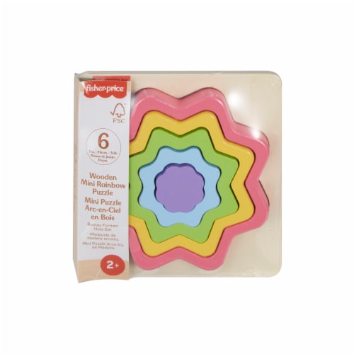 Fisher Price® Wooden Mini Rainbow Puzzle Perspective: front