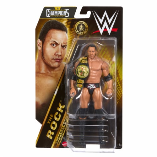 Mattel® WWE Champions The Rock Action Figure Perspective: front