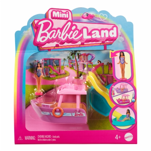 Mattel Mini BarbieLand™ Doll and Boat Toy Perspective: front