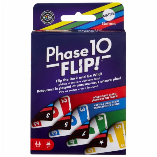 Mattel Phase 10 Flip!™ Card Game Perspective: front