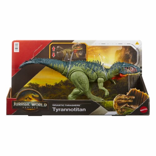 Mattel® Jurassic World Gigantic Thrashers™ Action Tyrannotitan Perspective: front