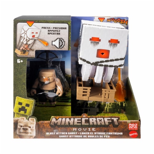 Mattel Minecraft Blast Attack Ghast Figure Set Perspective: front