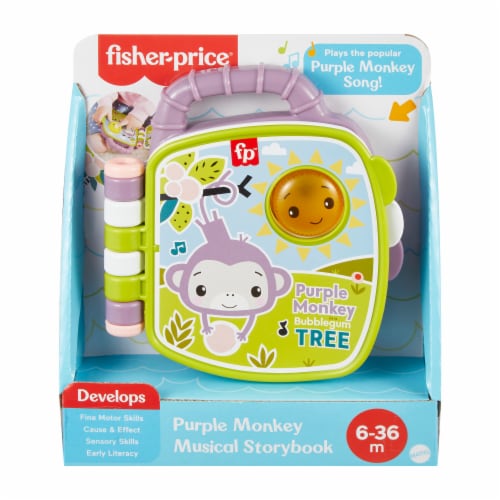 Fisher-Price® Purple Monkey Musical Storybook Perspective: front