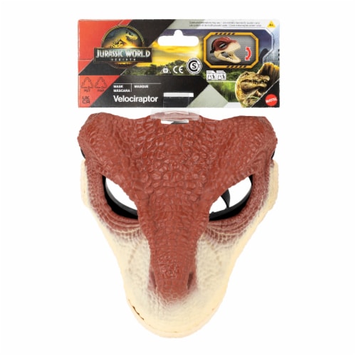 Mattel Jurassic World Rebirth Velociraptor Mask Perspective: front