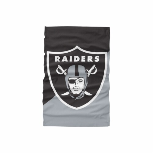 Forever Collectibles Raiders NFL Gaiter Scarf Perspective: front