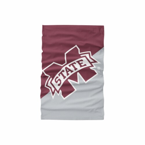Forever Collectibles Mississippi State Gaiter Scarf Perspective: front