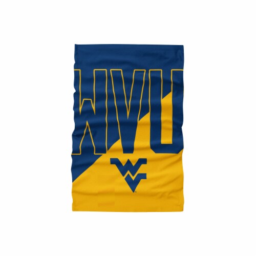 Forever Collectibles WVU Gaiter Scarf Perspective: front