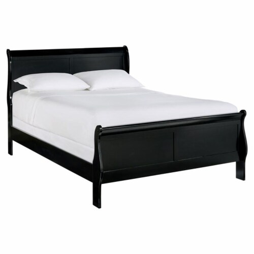 Lexicon Mayville Traditional Wood Eastern King Sleigh Bed in Black