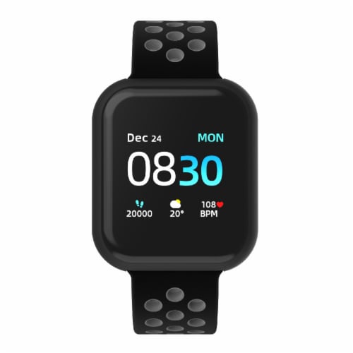 iTouch Air 3 Smartwatch Black Case with Black Grey Perforated Strap 44mm 44mm Metro Market