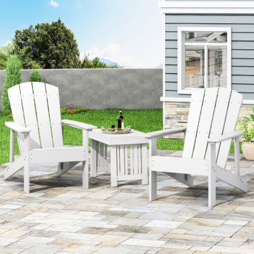 Anastasija Outdoor Adirondack Chairs Set of 2 white 1 unit