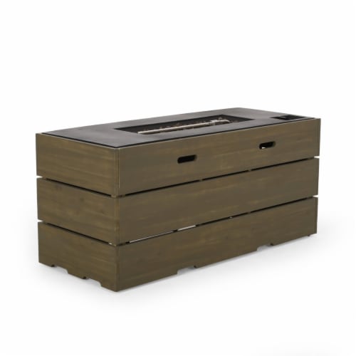 Moloney Outdoor 40,000 BTU Rectangle Fire Pit grey/st dark gray Perspective: front