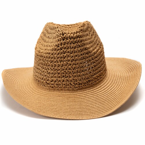 Collection 18 Straw Cowboy Hat - Tan Perspective: front