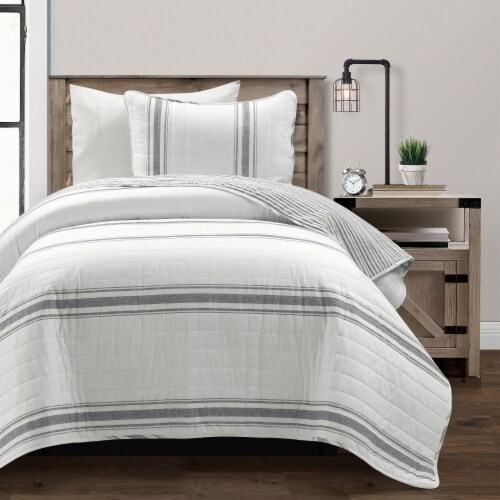 Farmhouse stripe cheap bedding set