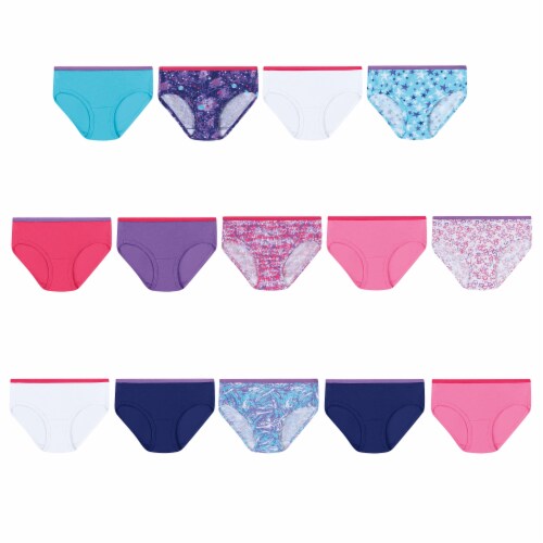 Hanes Ultimate Girls' Cotton Briefs - 14 Pack - Assorted, 12 - Kroger