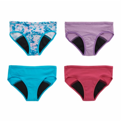 Hanes Women's Fresh and Dry Moderate Period Underwear Brief 3 Pack - Assorted Perspective: front