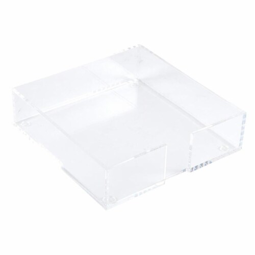 Creative Brands  6 in. Square Notepaper in Acrylic Tray - Fake News Perspective: front