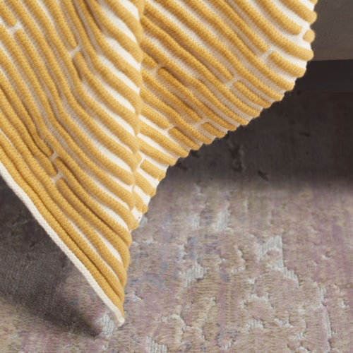 Safavieh Coraline Mustard Yellow Throw Perspective: front
