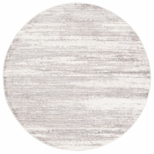 SAFAVIEH Skyler Collection SKY501F Light Grey / Ivory Rug 6-7 X 6-7 Round Perspective: front
