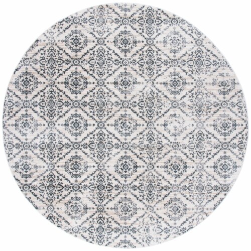 Safavieh Martha Stewart Collection Isabella Round Rug - Cream/Gray Perspective: front