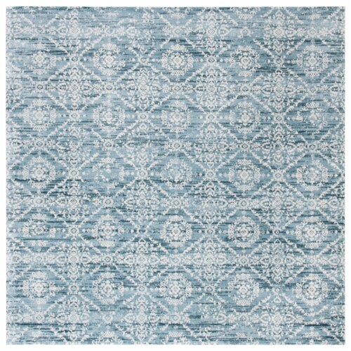 Safavieh Martha Stewart Isabella Square Rug - Denim Blue/Ivory Perspective: front