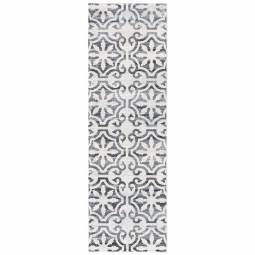 Safavieh Martha Stewart Isabella Floor Runner Rug - Gray/Ivory Perspective: front