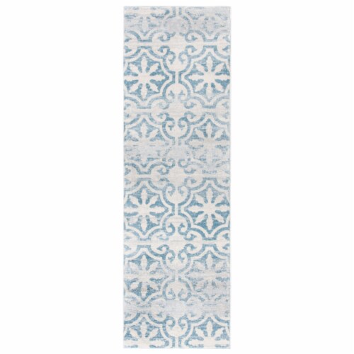 Martha Stewart Isabella Rug - Turquoise/Ivory Perspective: front