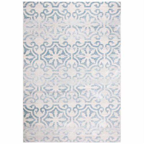 Martha Stewart Isabella Area Rug - Turquoise / Ivory Perspective: front