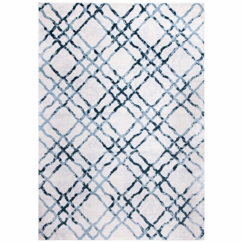 Martha Stewart Isabella Rug - Ivory/Turquoise Perspective: front