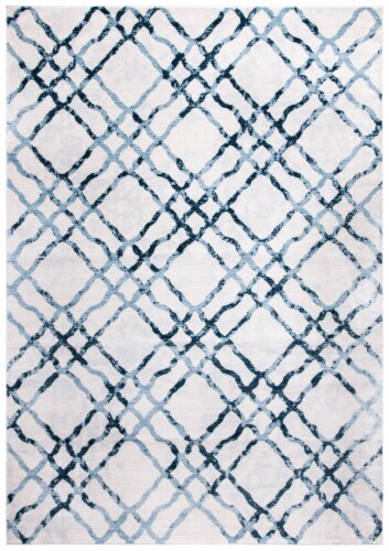 Martha Stewart Isabella Rug - Ivory/Turquoise Perspective: front