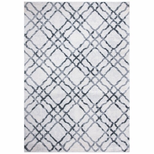 Martha Stewart Isabella Rug - Ivory/Grey Perspective: front