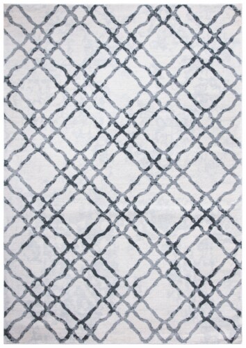 Martha Stewart Isabella Rug - Ivory/Grey Perspective: front