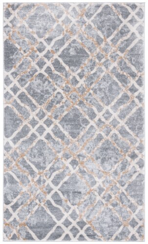 Martha Stewart Isabella Rug - Silver/Ivory Perspective: front
