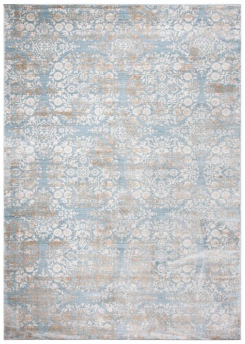 Martha Stewart Isabella Rug - Denim Blue/Ivory Perspective: front