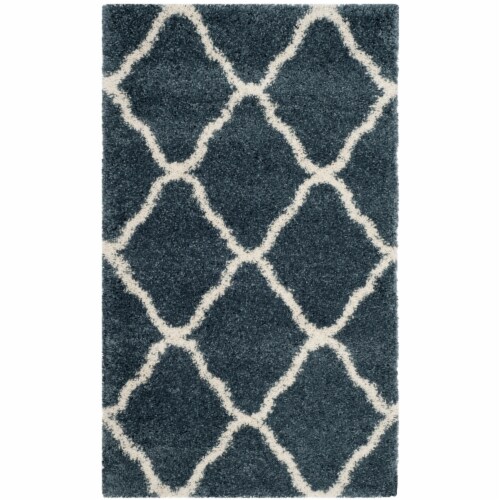 SAFAVIEH Hudson Shag SGH283L Slate Blue / Ivory Rug 2-3 X 3-9 Perspective: front