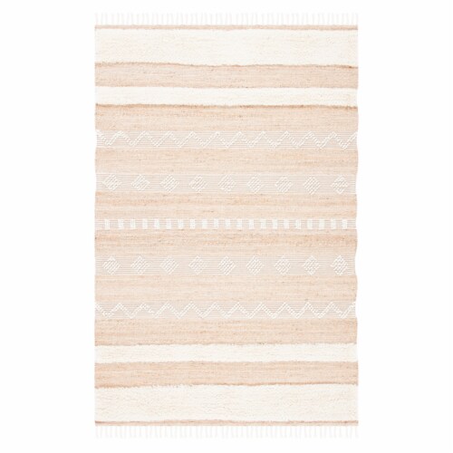 SAFAVIEH Natura NAT123A Handwoven Natural / Ivory Rug 4' x 6' Perspective: front
