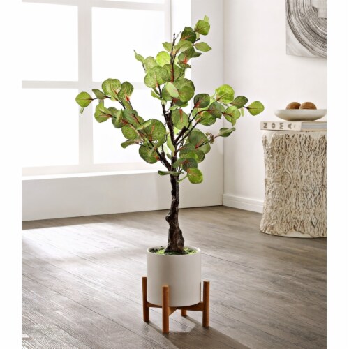 Faux Eucalyptus 34  Potted Tree Perspective: front