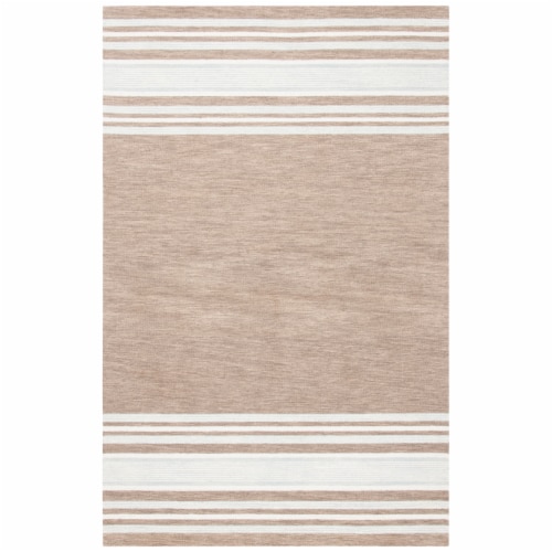 SAFAVIEH Metro MET602T Handmade Brown / Ivory Rug 4' x 6' Perspective: front