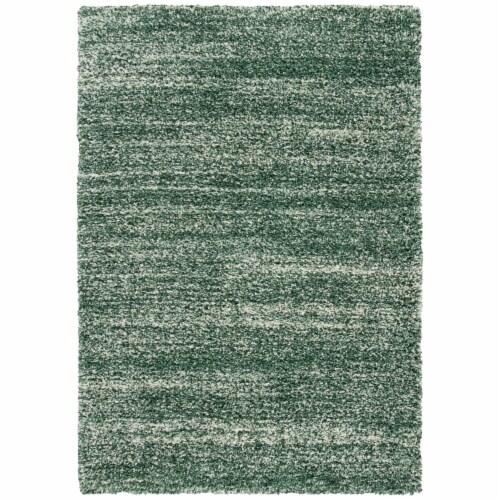 SAFAVIEH Hudson Shag Collection SGH295E Green / Ivory Rug 2-3 X 8 Perspective: front