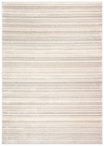 Safavieh Martha Stewart Collection Lucia Shag Stripe Accent Rug - Light Gray/White Perspective: front