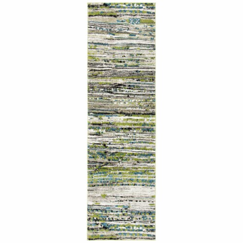 SAFAVIEH Porcello Collection PRL6944L Cream / Green Rug 2' 3 x 6' Perspective: front