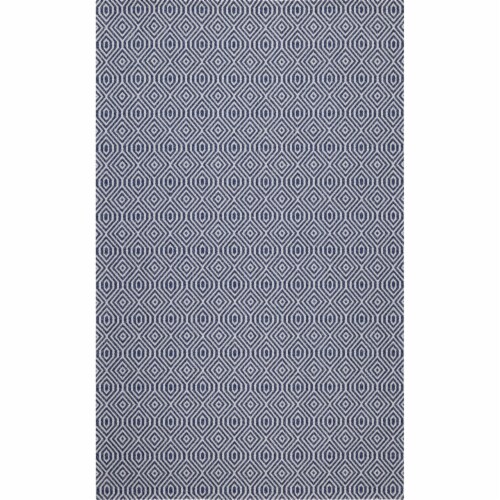 Martha Stewart Cotton Area Rug - Blue / Gray Perspective: front