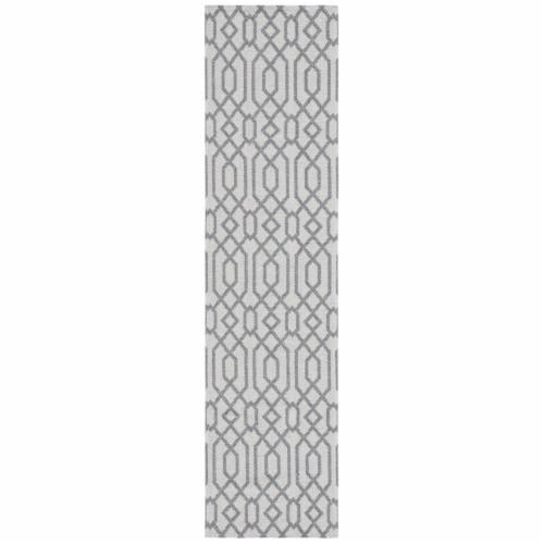 Safavieh Martha Stewart Cotton Floor Runner Rug - Silver/Gray Perspective: front