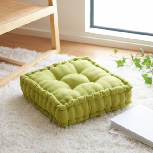 Green floor cushion top