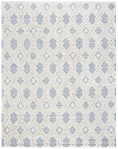 Safavieh Martha Stewart Lucia Shag Area Rug - White/Light Gray Perspective: front